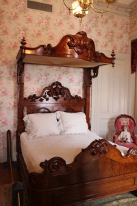Here's the Rose Room, Mollie Woodruff's supposed haunting ground. This bed is not original to the house, but was once owned by Nathan Bedord Forrest.